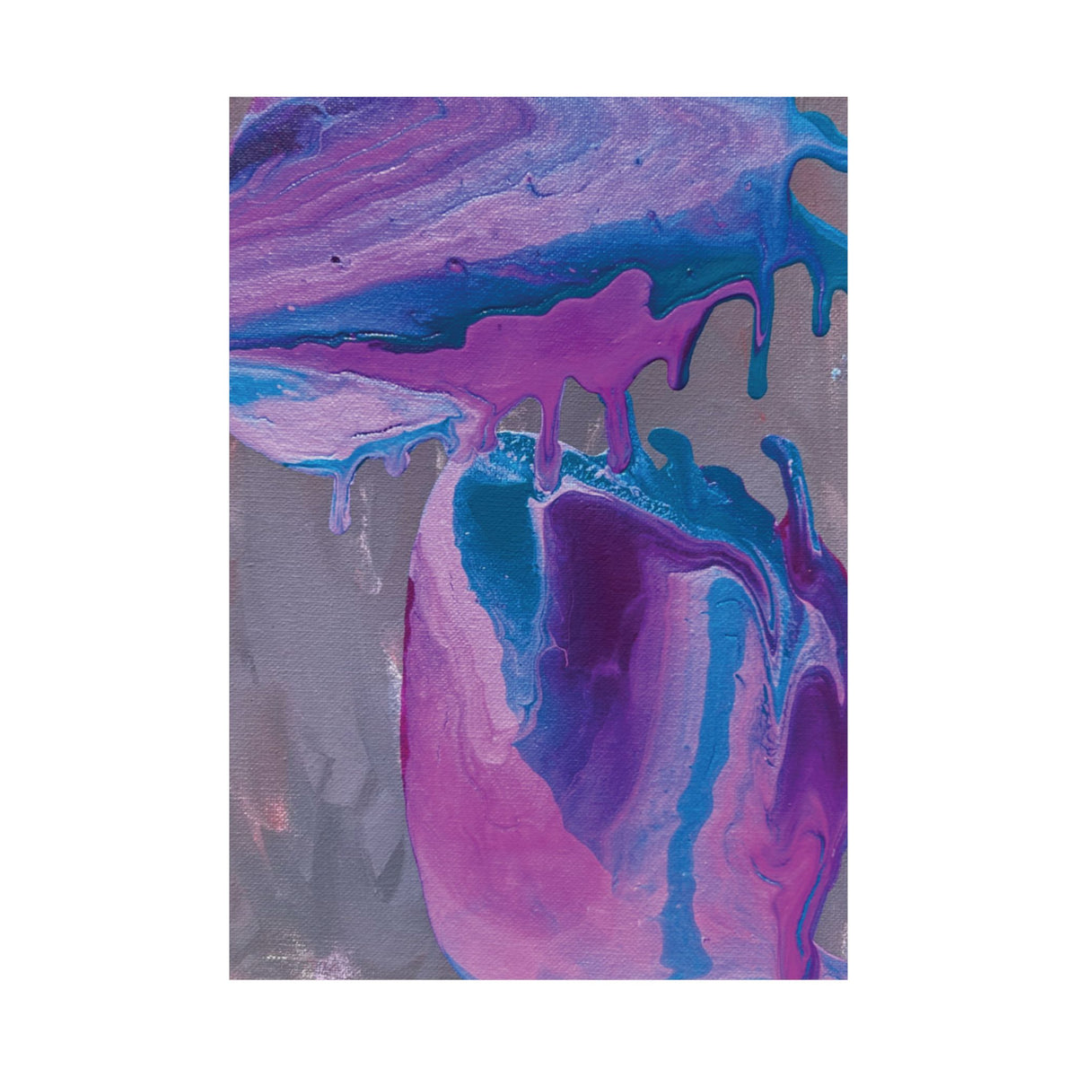 Wave Abstract Purple Fluid Art Matte Poster