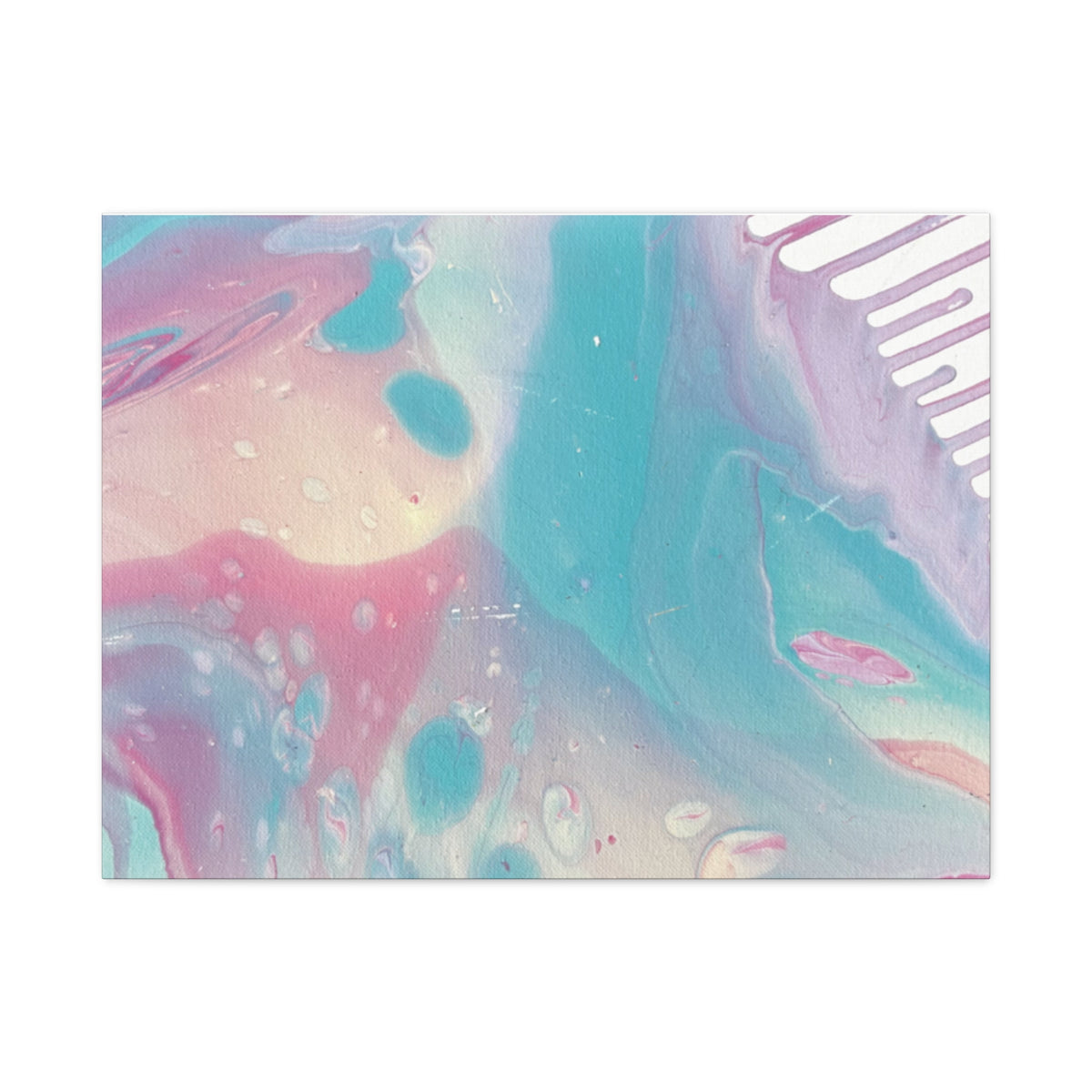 Pastel Fluid Animal Canvas Print Abstract Acrylic Pour Wall Art