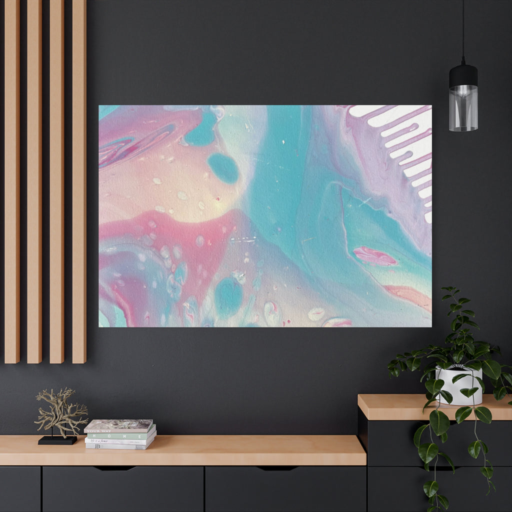 Pastel Fluid Animal Canvas Print Abstract Acrylic Pour Wall Art