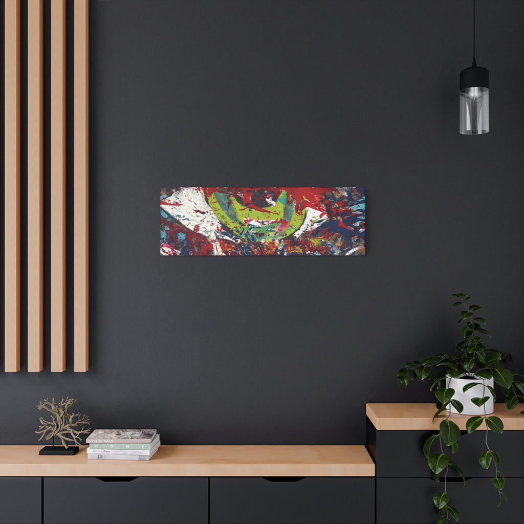 Abstract Burst Matte Canvas Print Eye Colorful Modern Wall Art, Stretched 1.25"