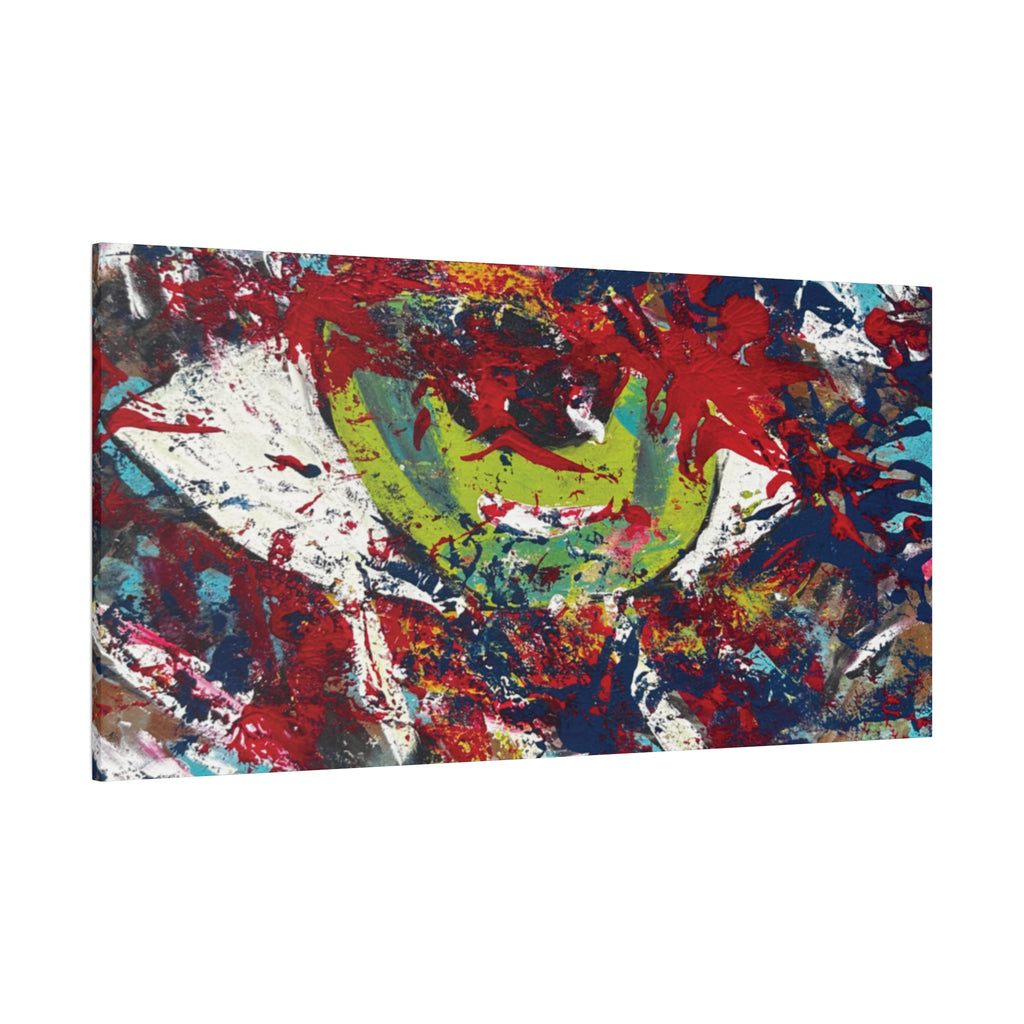 Abstract Burst Matte Canvas Print Eye Colorful Modern Wall Art, Stretched 1.25"