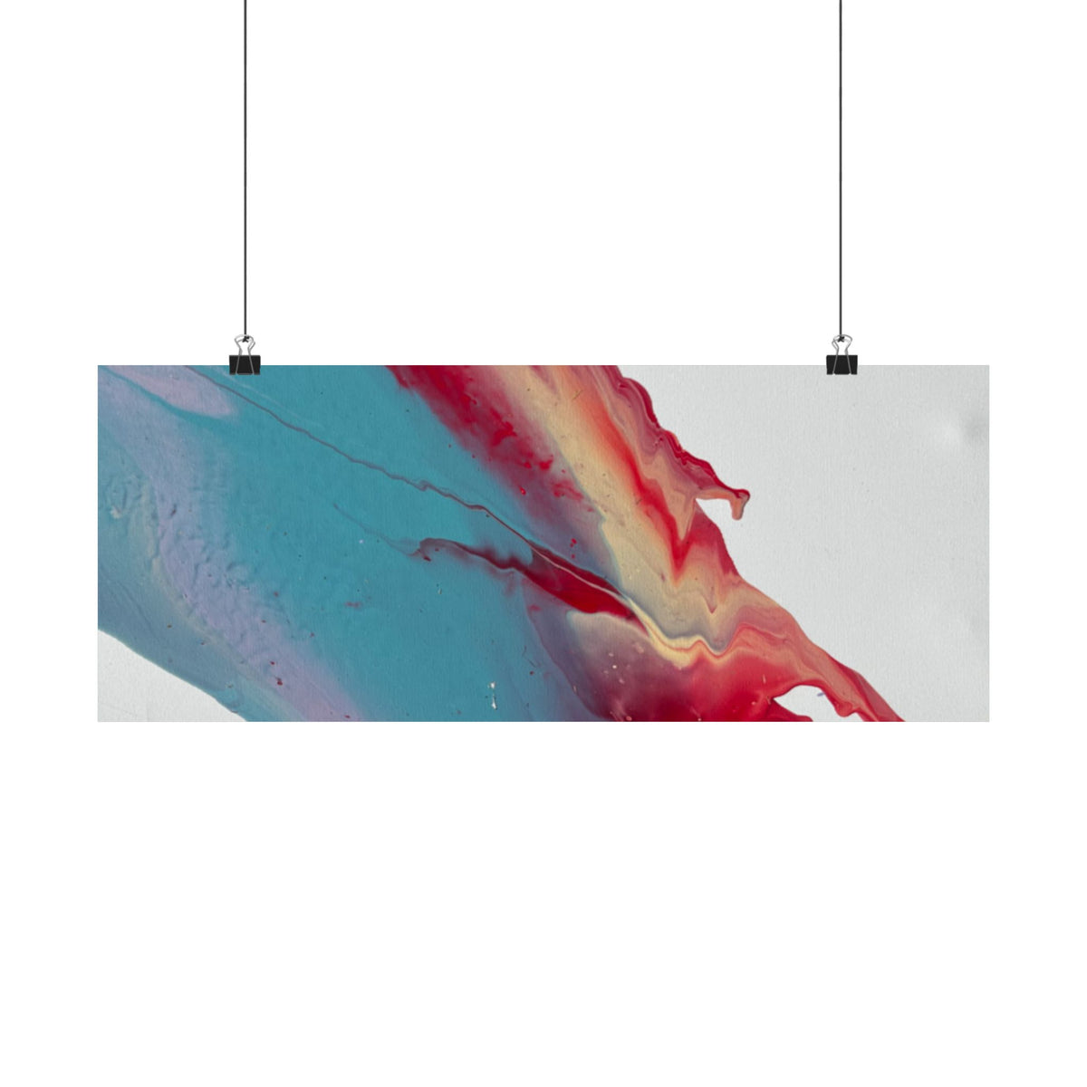 Abstract Paint Splash Matte Horizontal Poster Ceiling Colorful Fluid Art Wall Print