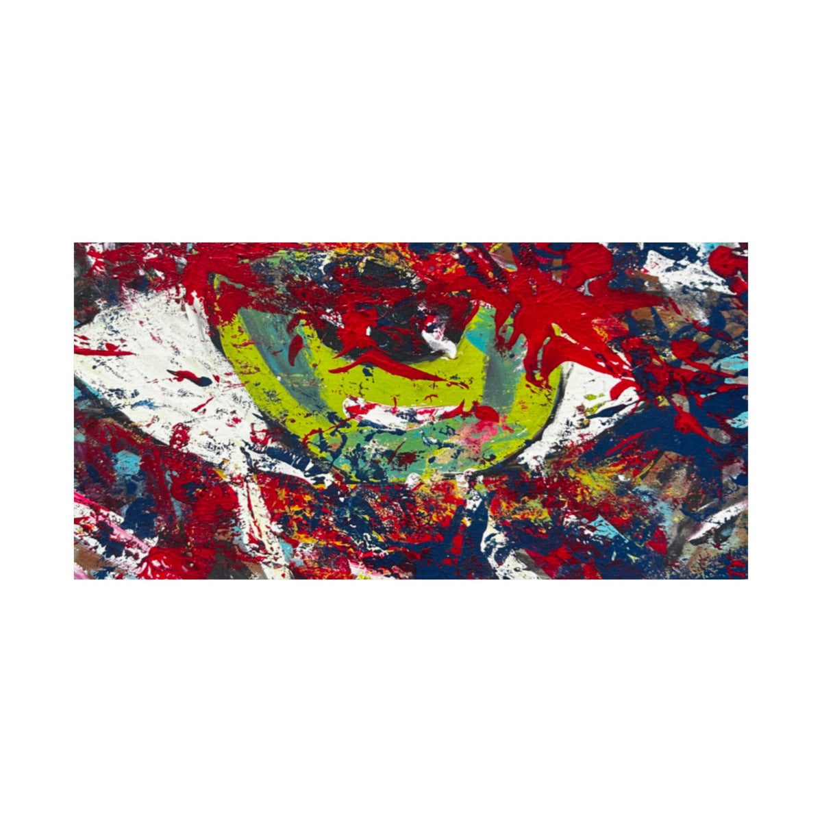 Abstract Color Splash Matte Poster EYE Horizontal Art Print