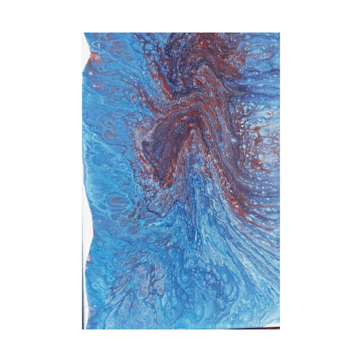 Abstract Blue Resin Art Poster Matte Vertical Wall Art