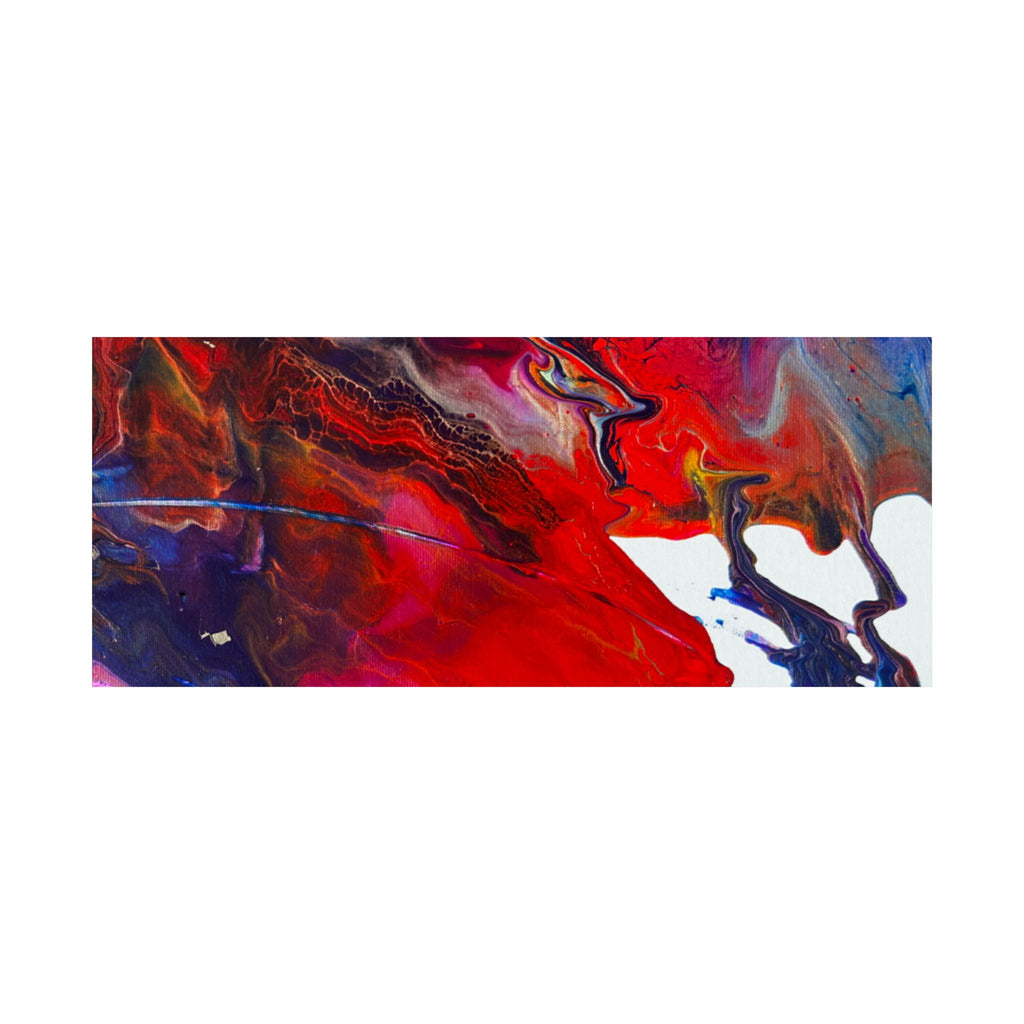 Abstract Red & Blue Matte Poster Universe Horizontal Modern Art Print