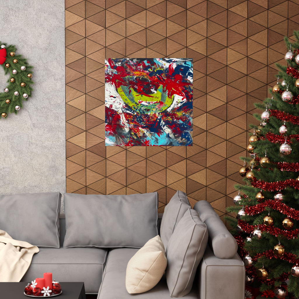 Abstract Color Splash Matte Poster EYE Horizontal Art Print