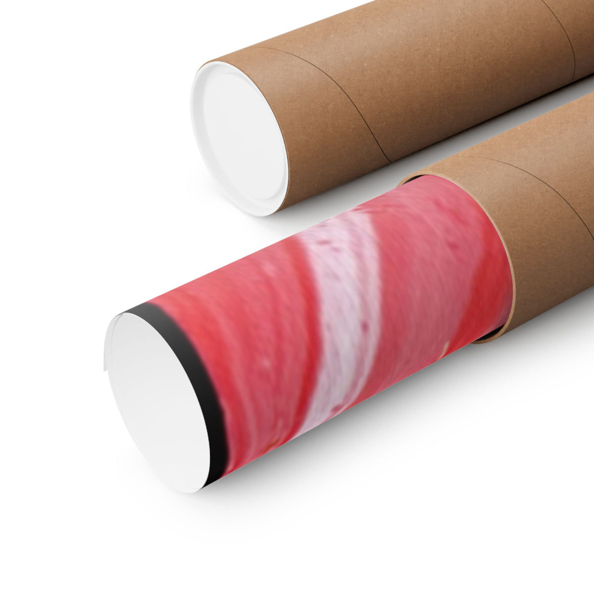 Red Marble Mars Matte Vertical Poster Abstract Red & Cream Wall Art