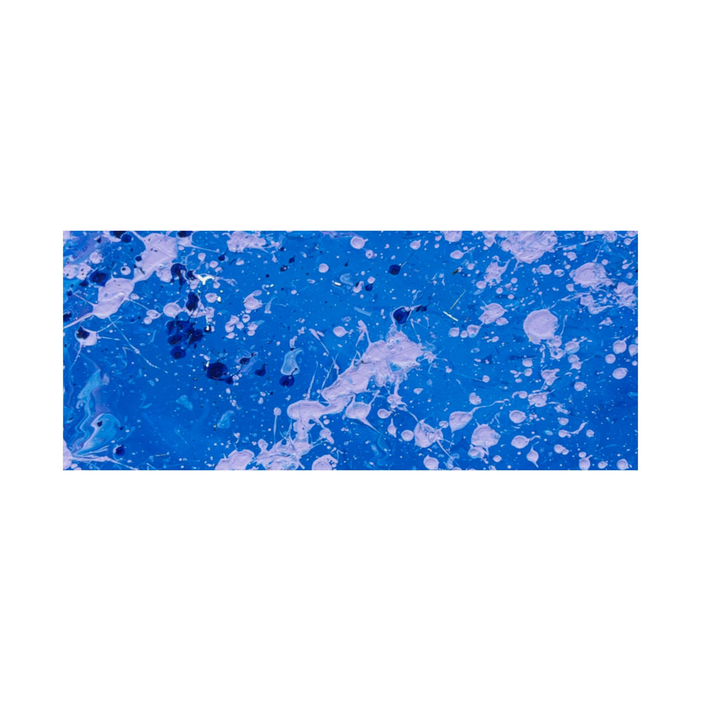 Blue Abstract Splash Matte Poster Horizontal Ocean-Inspired Art Print