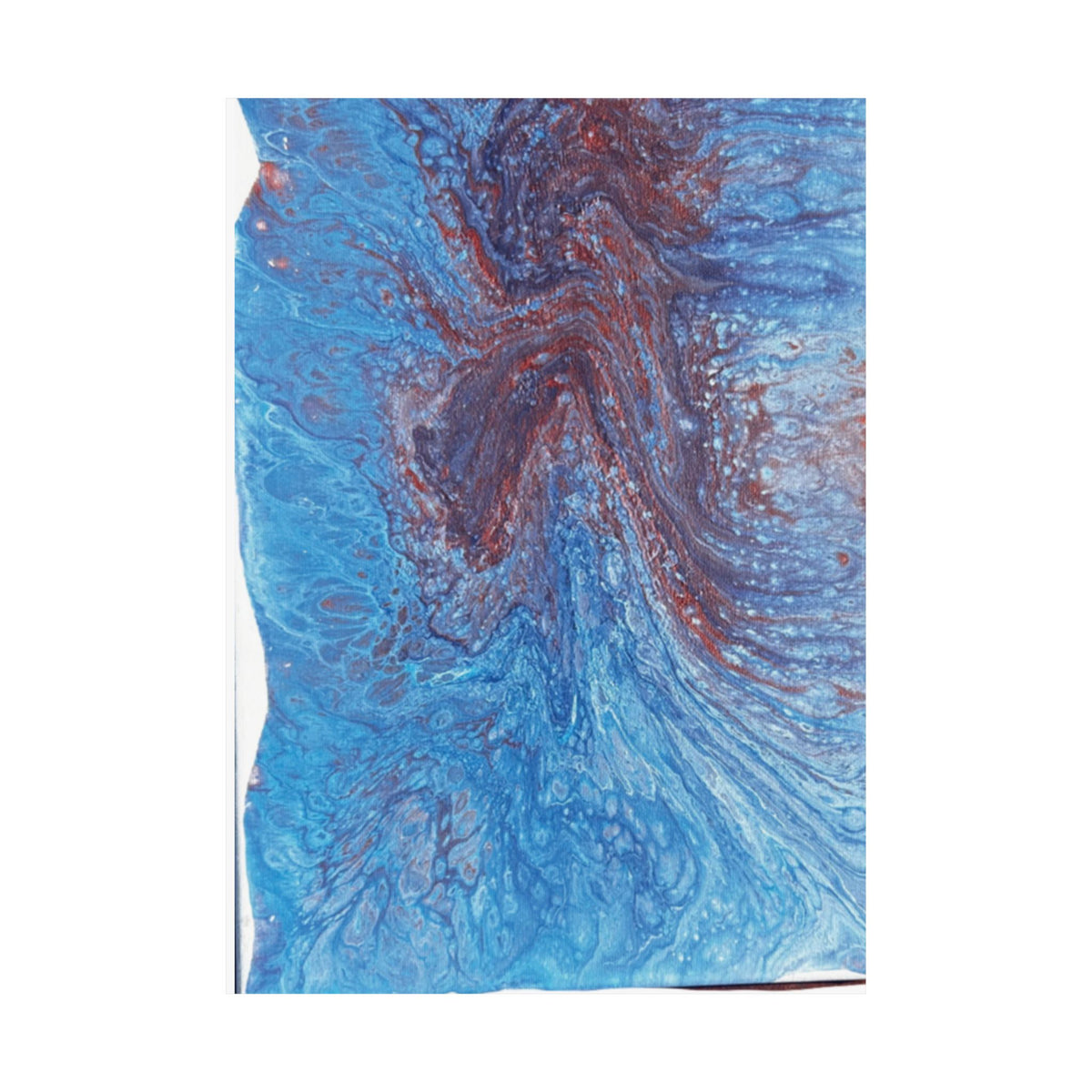 Abstract Blue Resin Art Poster Matte Vertical Wall Art
