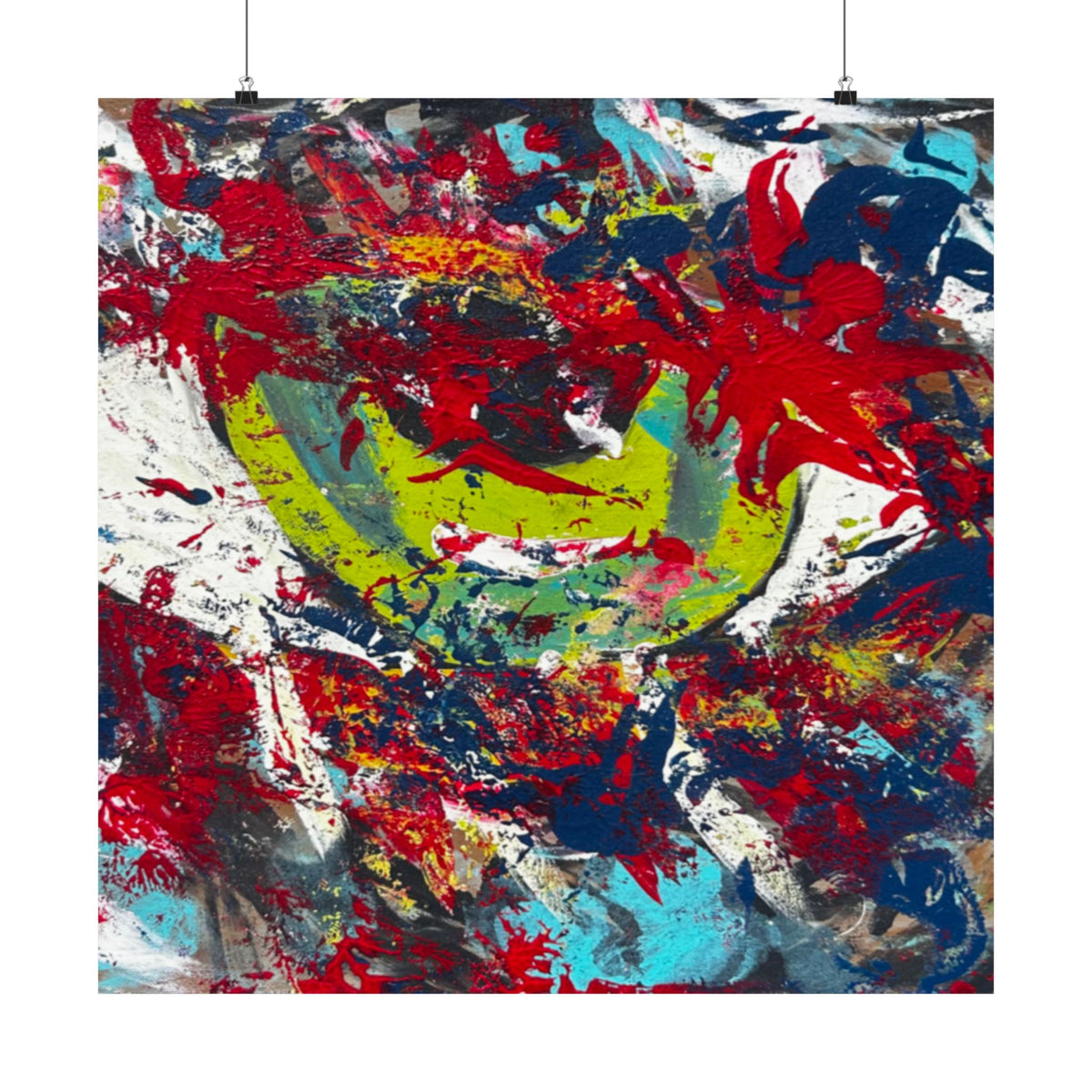 Abstract Color Splash Matte Poster EYE Horizontal Art Print