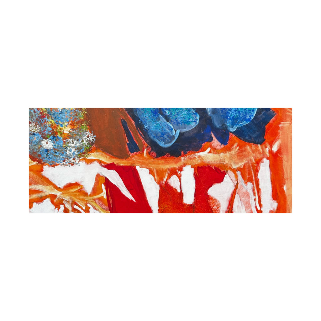 Abstract Color Splash Matte Poster Vibrant Horizontal Modern Wall Art