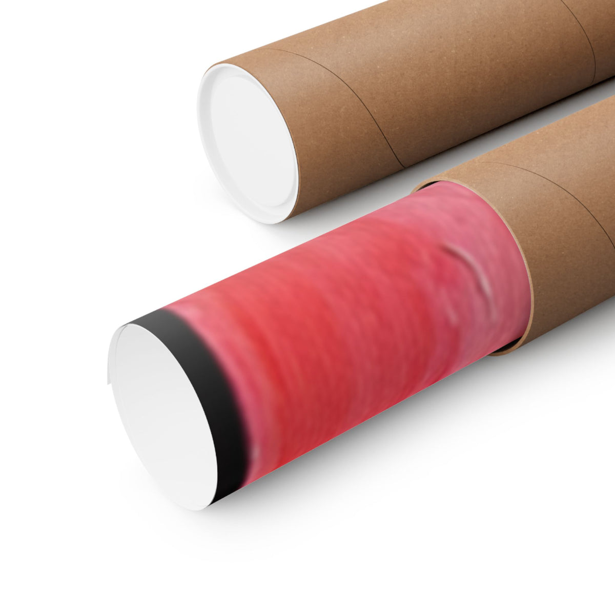 Red Marble Mars Matte Vertical Poster Abstract Red & Cream Wall Art