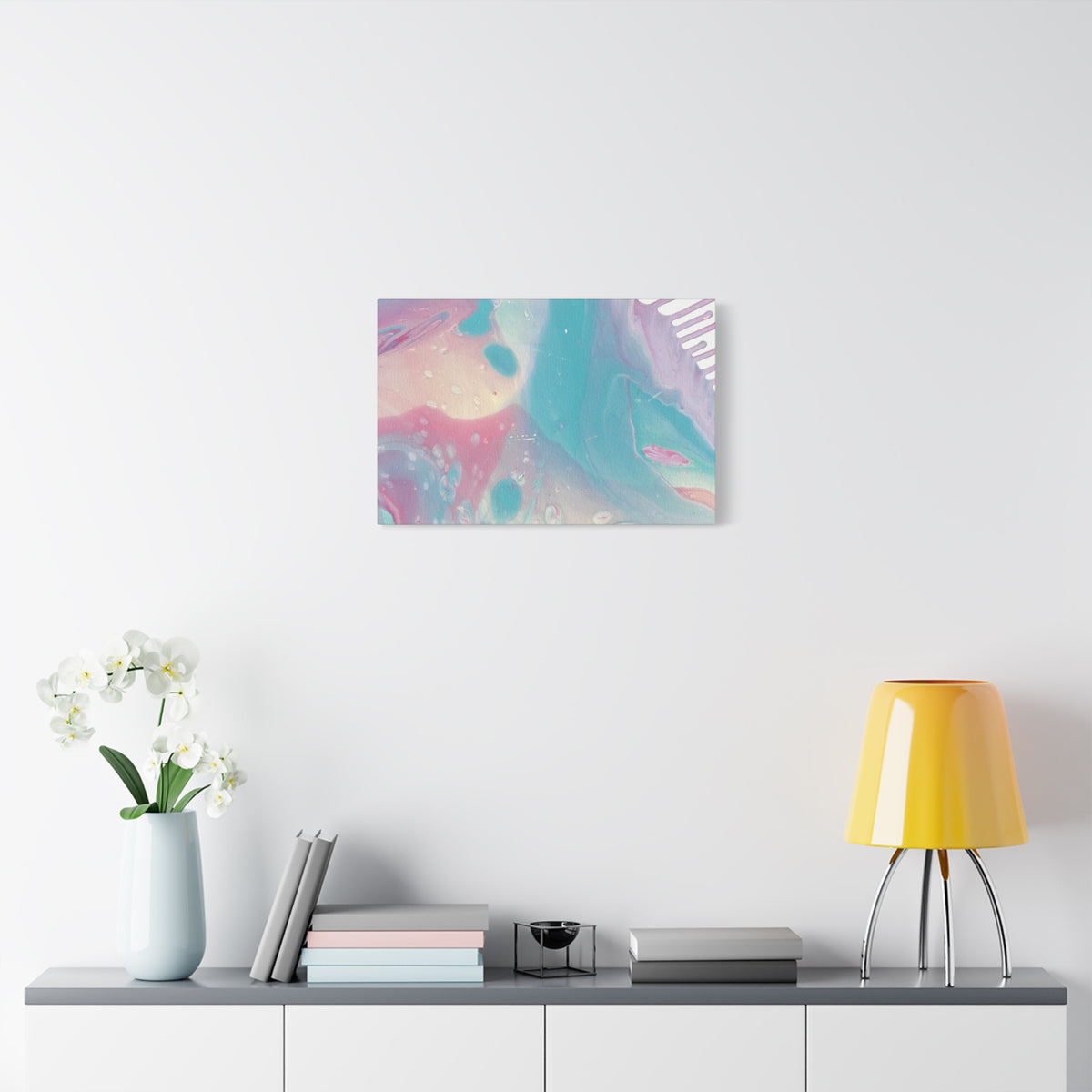 Pastel Fluid Animal Canvas Print Abstract Acrylic Pour Wall Art