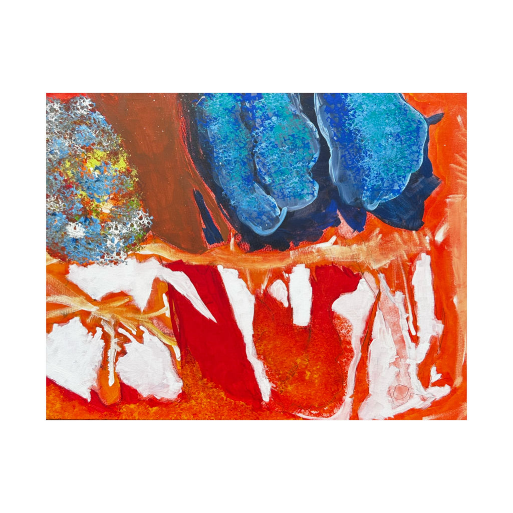 Abstract Color Splash Matte Poster Vibrant Horizontal Modern Wall Art