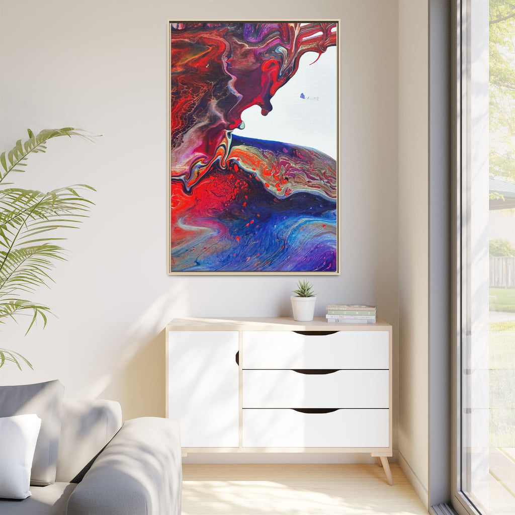 Abstract Fluid Art Matte Canvas Print Multi‑Color Swirl Wall Art