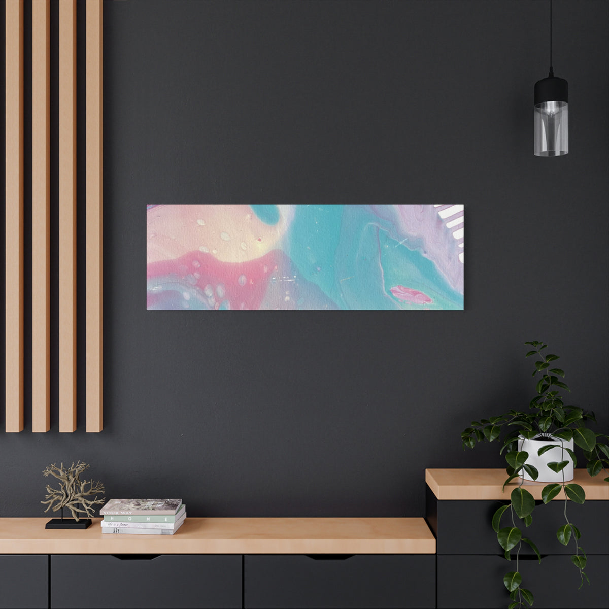 Pastel Fluid Animal Canvas Print Abstract Acrylic Pour Wall Art