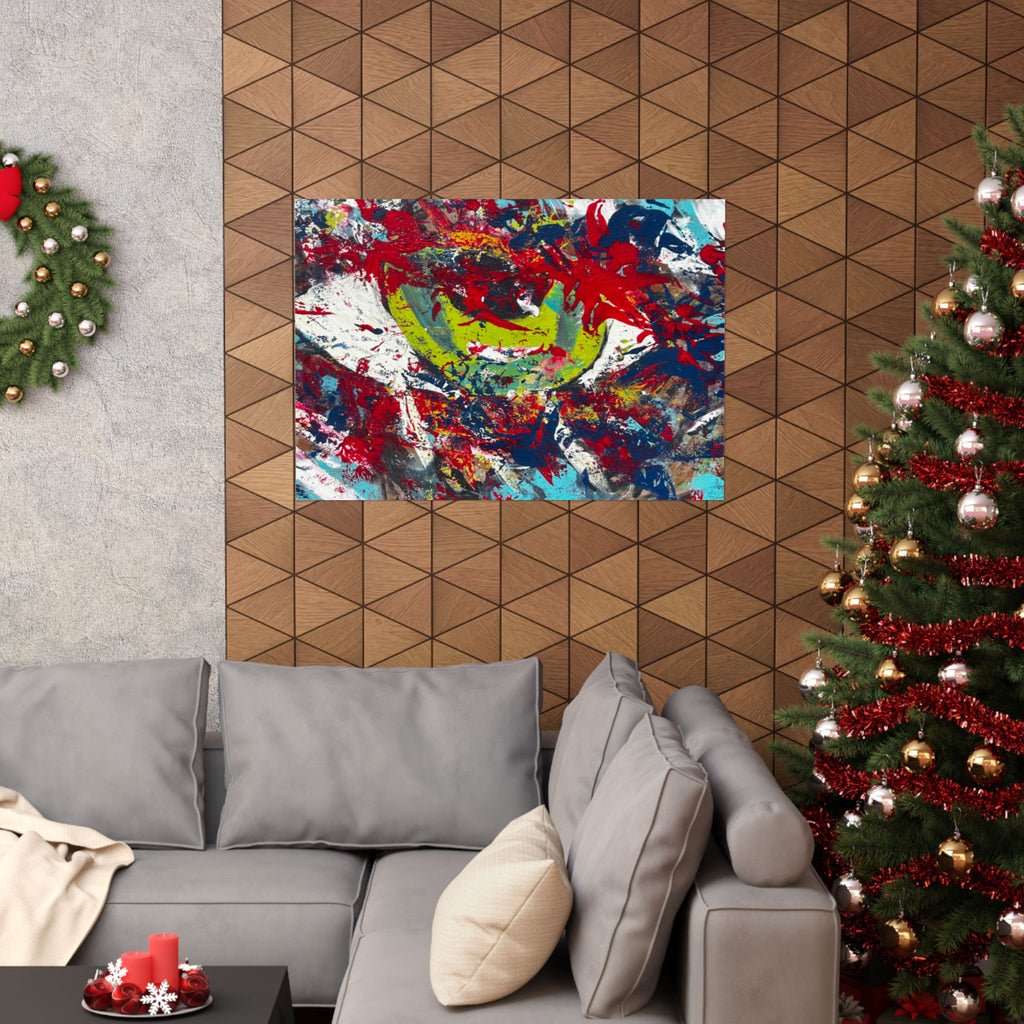 Abstract Color Splash Matte Poster EYE Horizontal Art Print