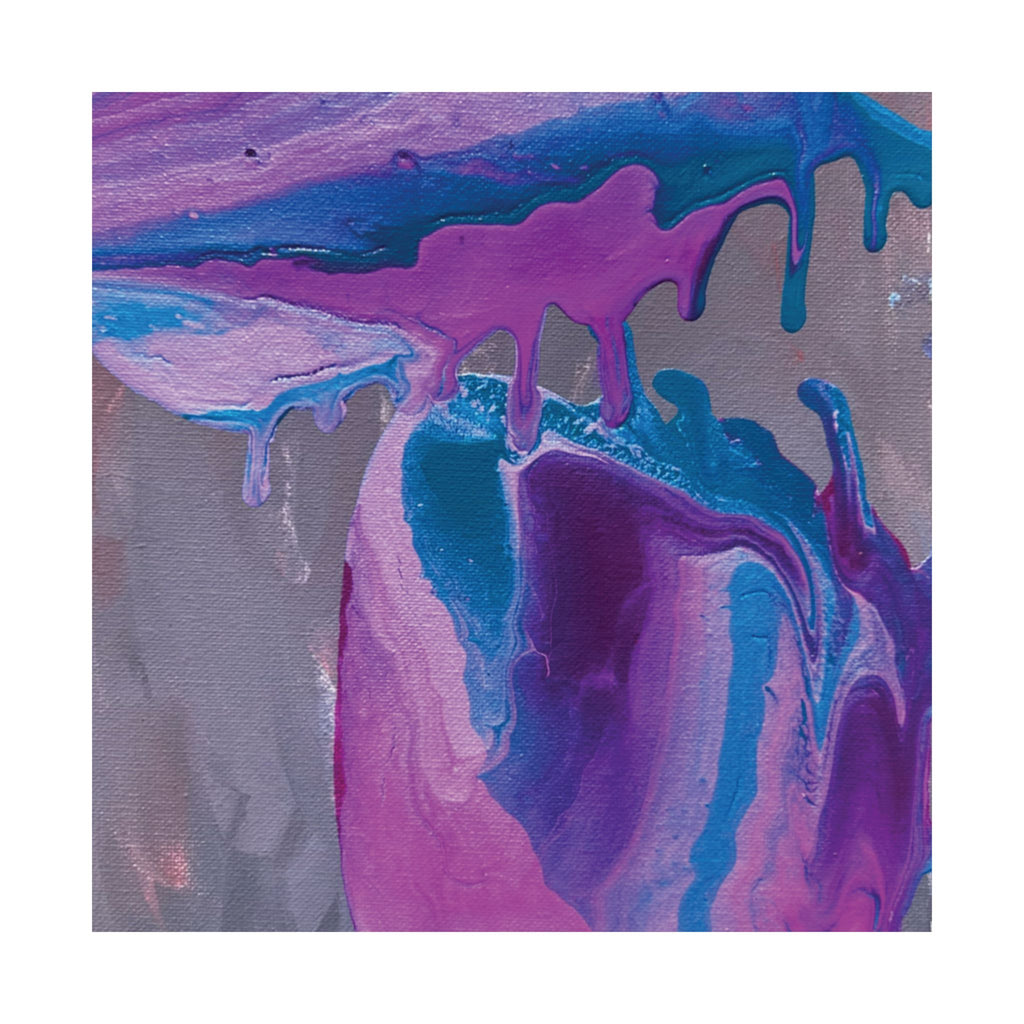 Wave Abstract Purple Fluid Art Matte Poster