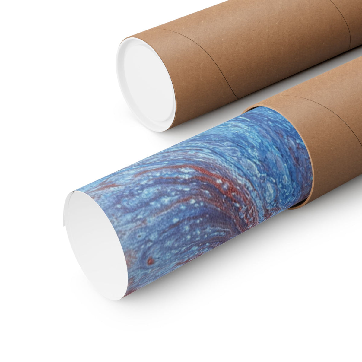Abstract Blue Resin Art Poster Matte Vertical Wall Art