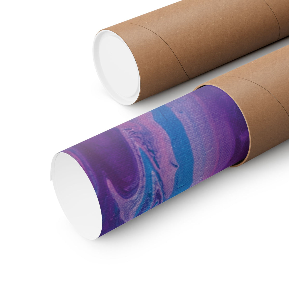 Wave Abstract Purple Fluid Art Matte Poster