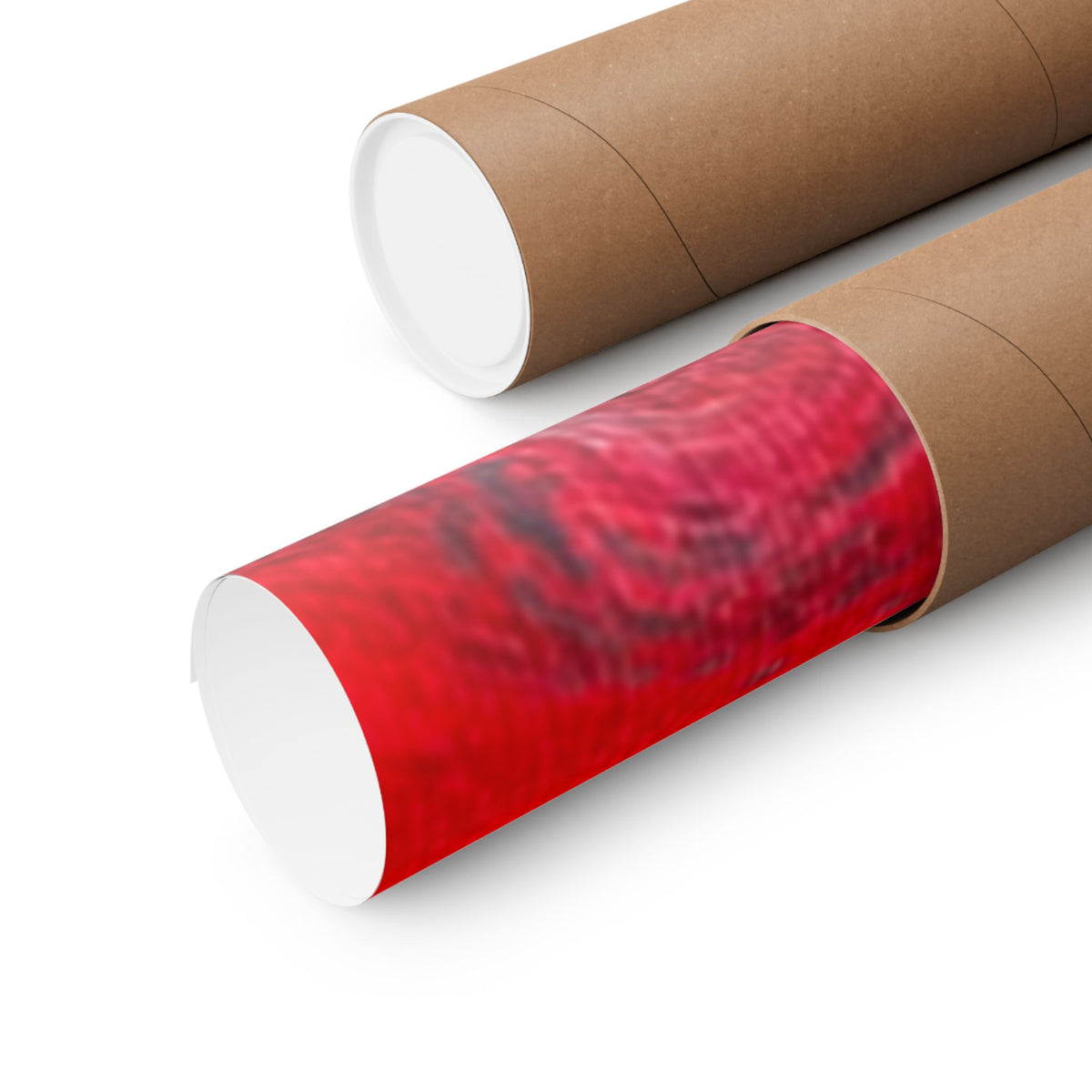 Power Abstract Red Fluid Art Matte Poster (Horizontal)