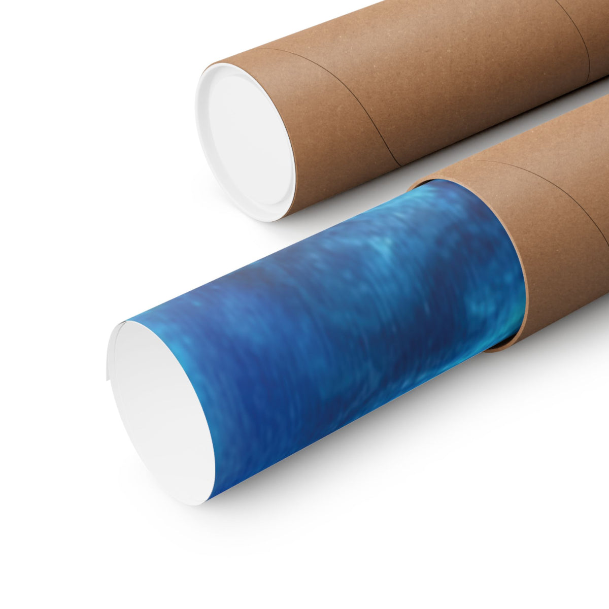 Abstract Ocean Blue Matte Poster Vertical Wall Art Print