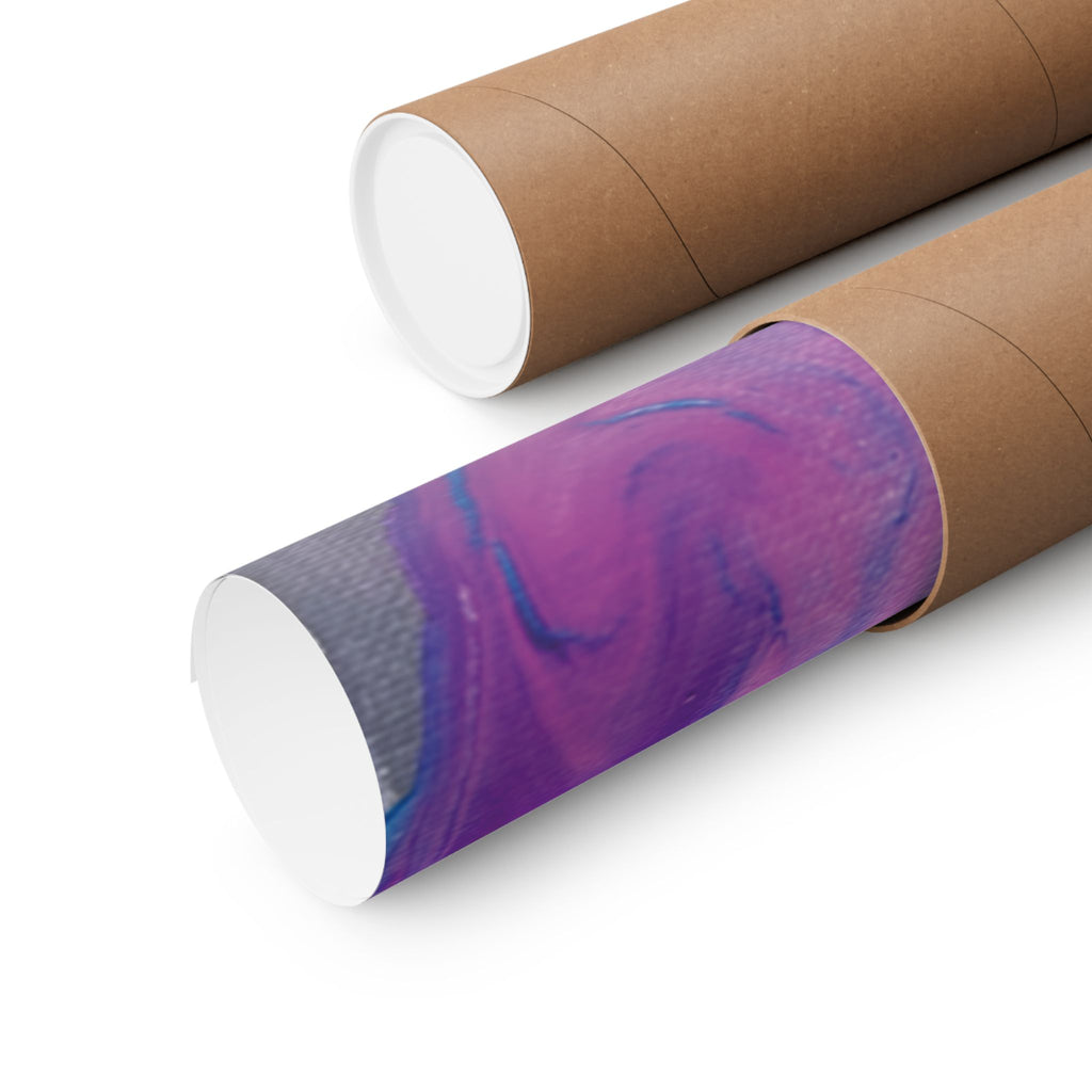 Wave Abstract Purple Fluid Art Matte Poster