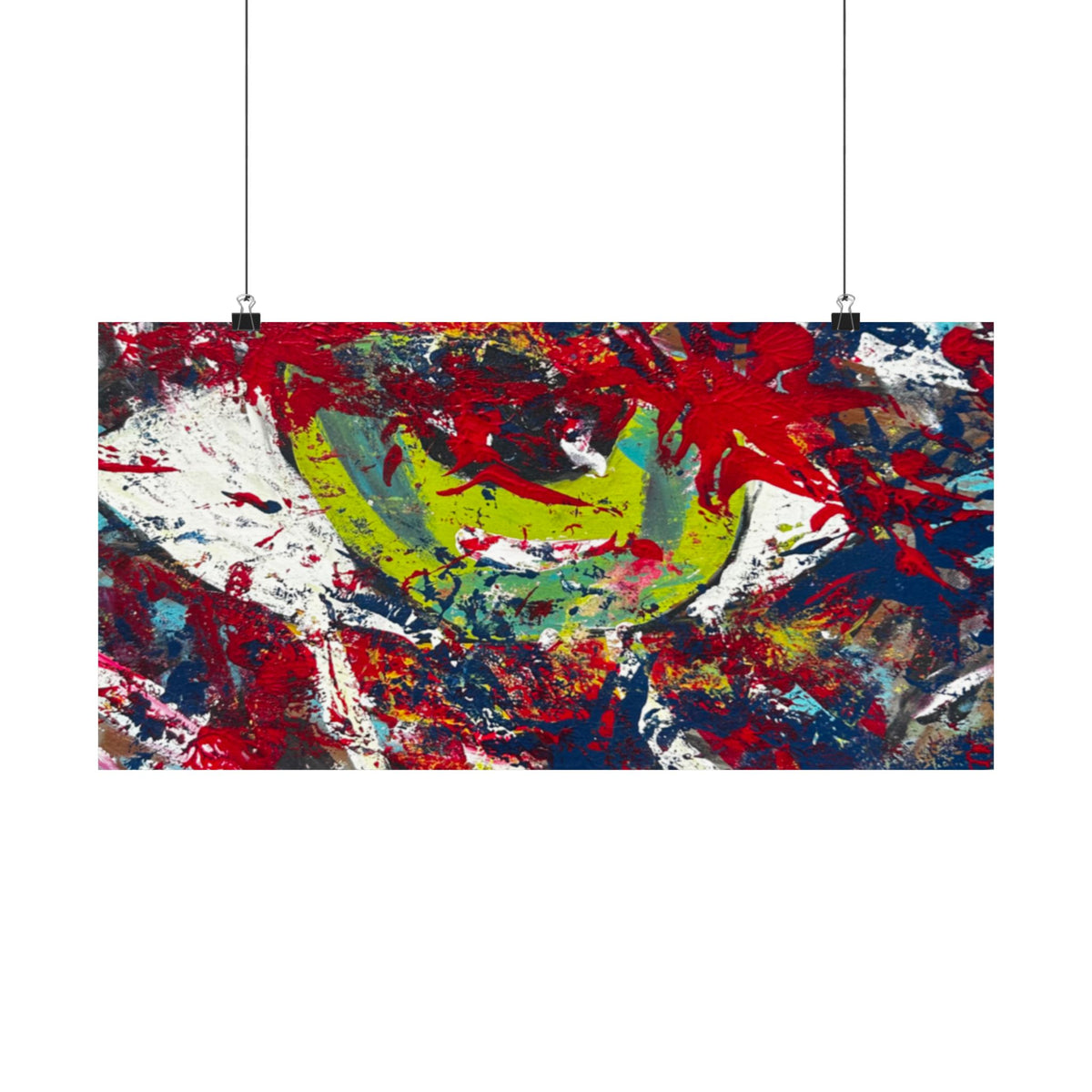 Abstract Color Splash Matte Poster EYE Horizontal Art Print