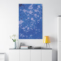 Dots Abstract Blue Splatter Canvas Art Matte Stretched Wall Print