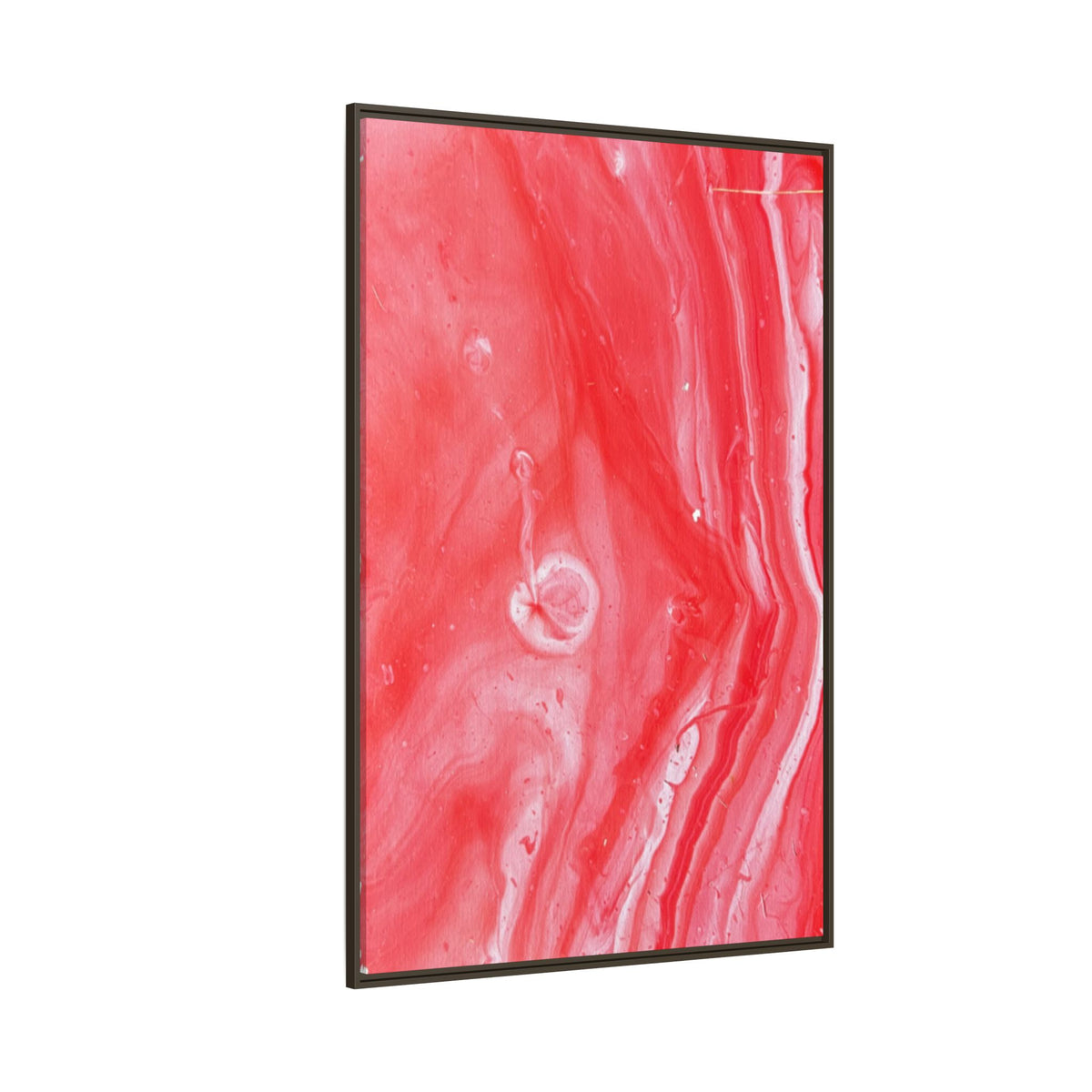 Mars Abstract Red Marble Matte Canvas Print (Framed)