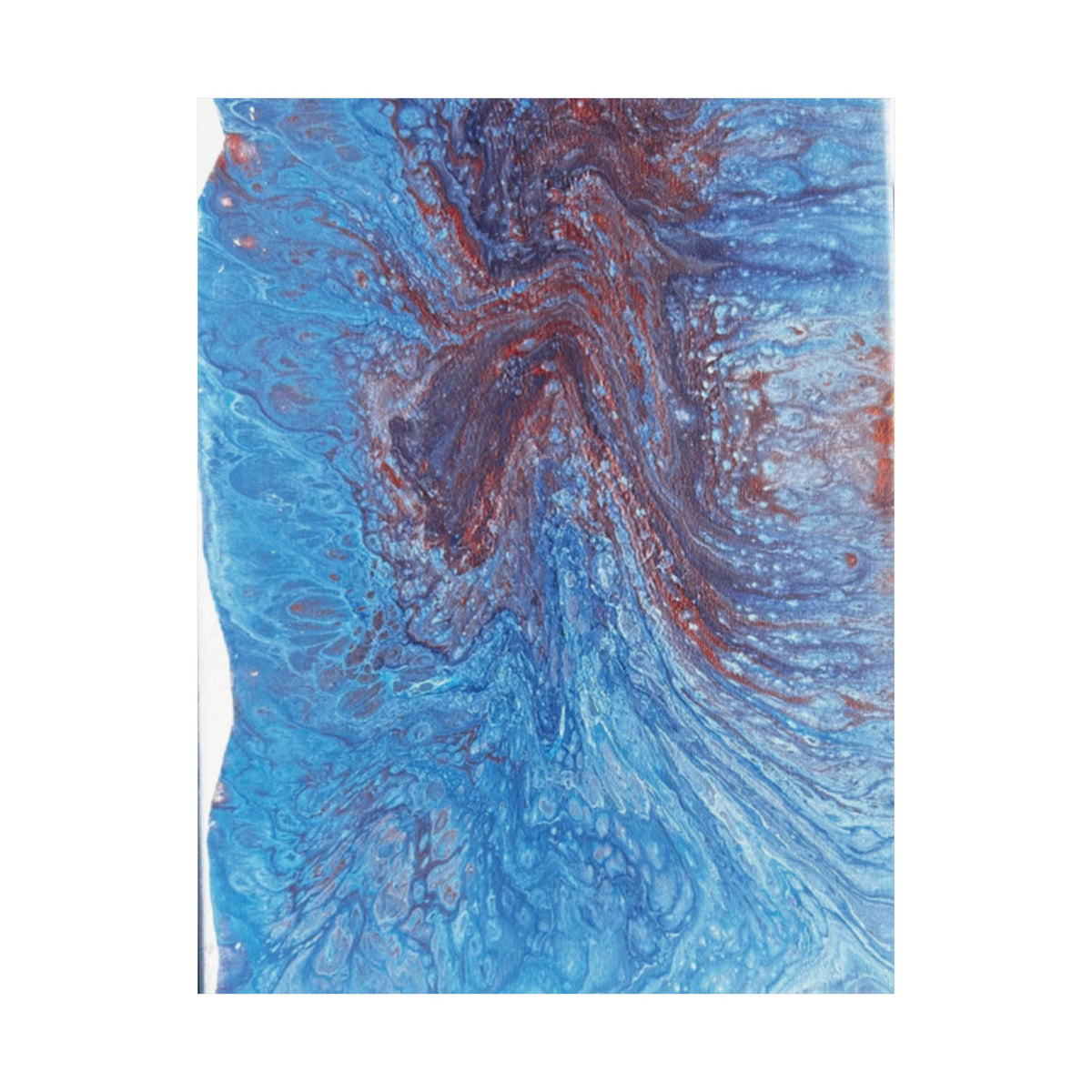 Abstract Blue Resin Art Poster Matte Vertical Wall Art