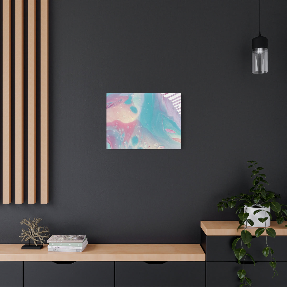 Pastel Fluid Animal Canvas Print Abstract Acrylic Pour Wall Art