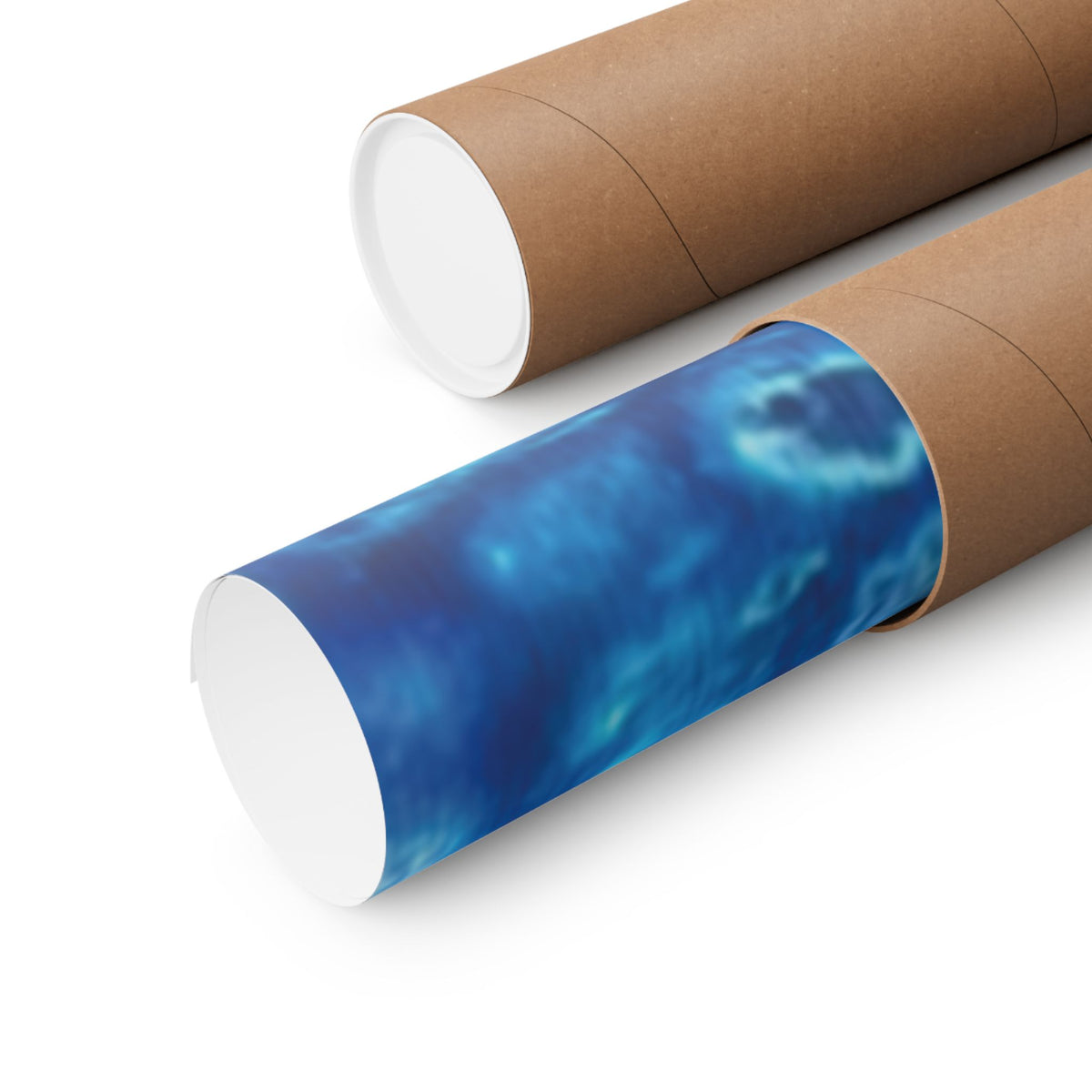 Abstract Ocean Blue Matte Poster Vertical Wall Art Print