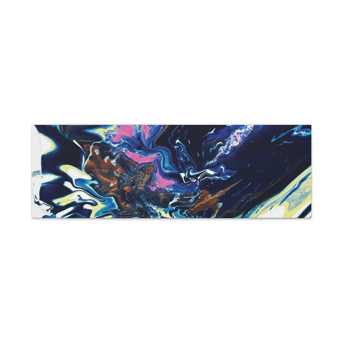 Change Abstract Blue Fluid Art Matte Canvas Print (Stretched Wall Art)