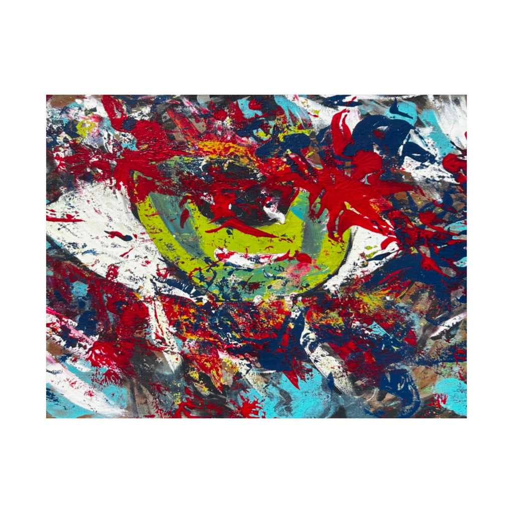 Abstract Color Splash Matte Poster EYE Horizontal Art Print