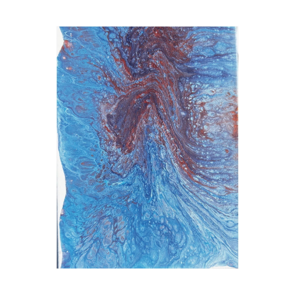 Abstract Blue Resin Art Poster Matte Vertical Wall Art