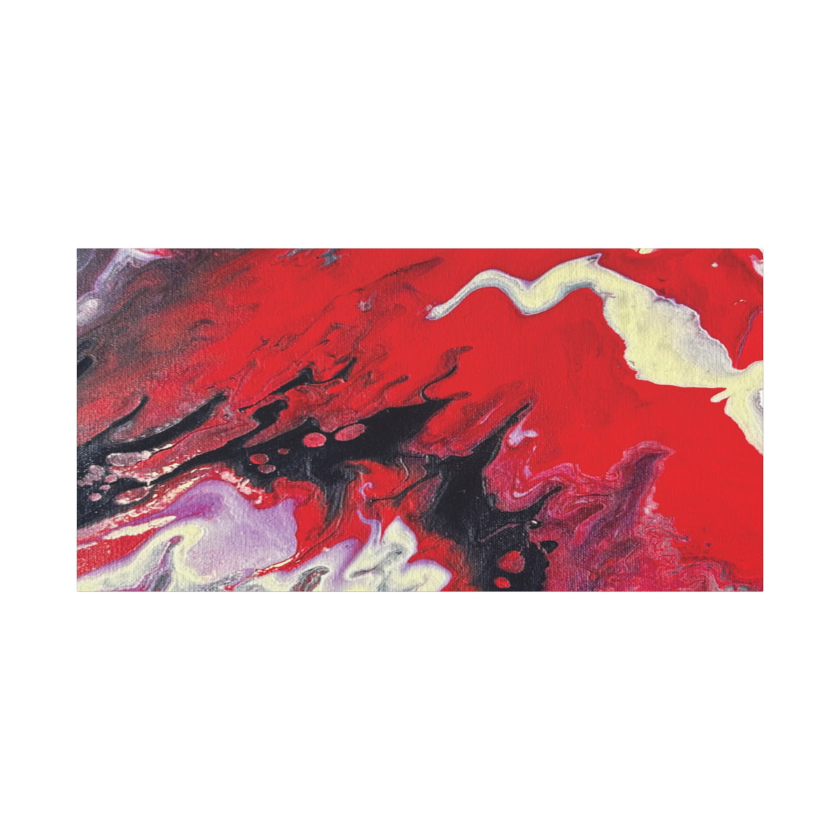 Power Abstract Red Fluid Art Canvas Print (Matte Stretched 1.25")