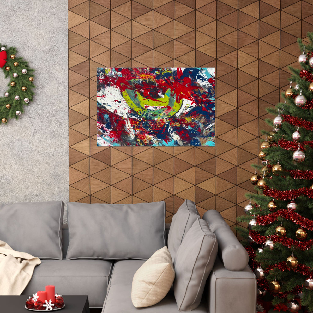 Abstract Color Splash Matte Poster EYE Horizontal Art Print