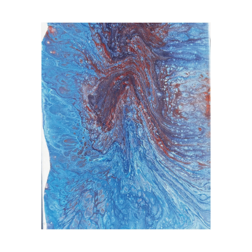 Abstract Blue Resin Art Poster Matte Vertical Wall Art
