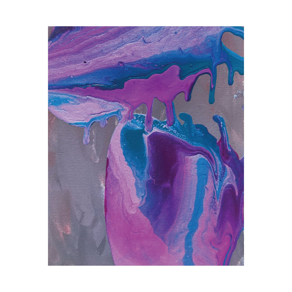 Wave Abstract Purple Fluid Art Matte Poster