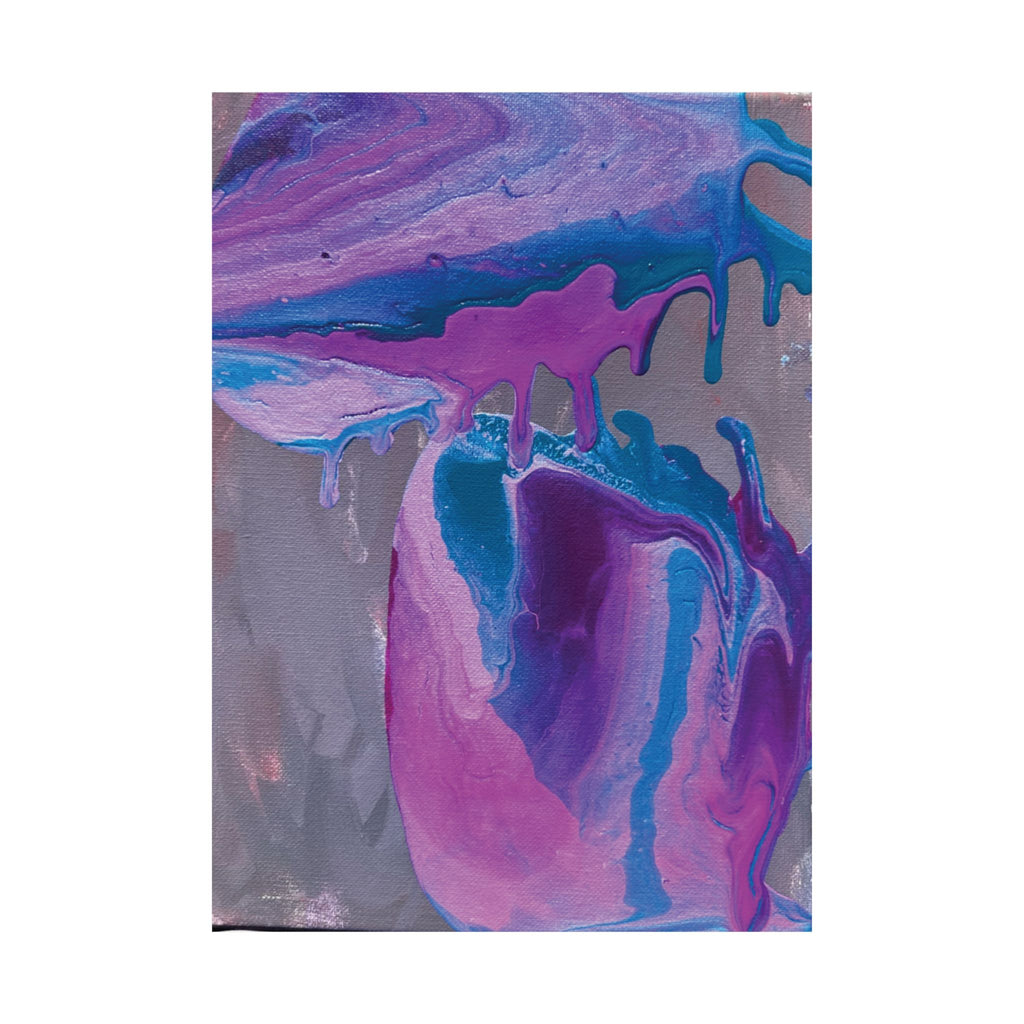 Wave Abstract Purple Fluid Art Matte Poster