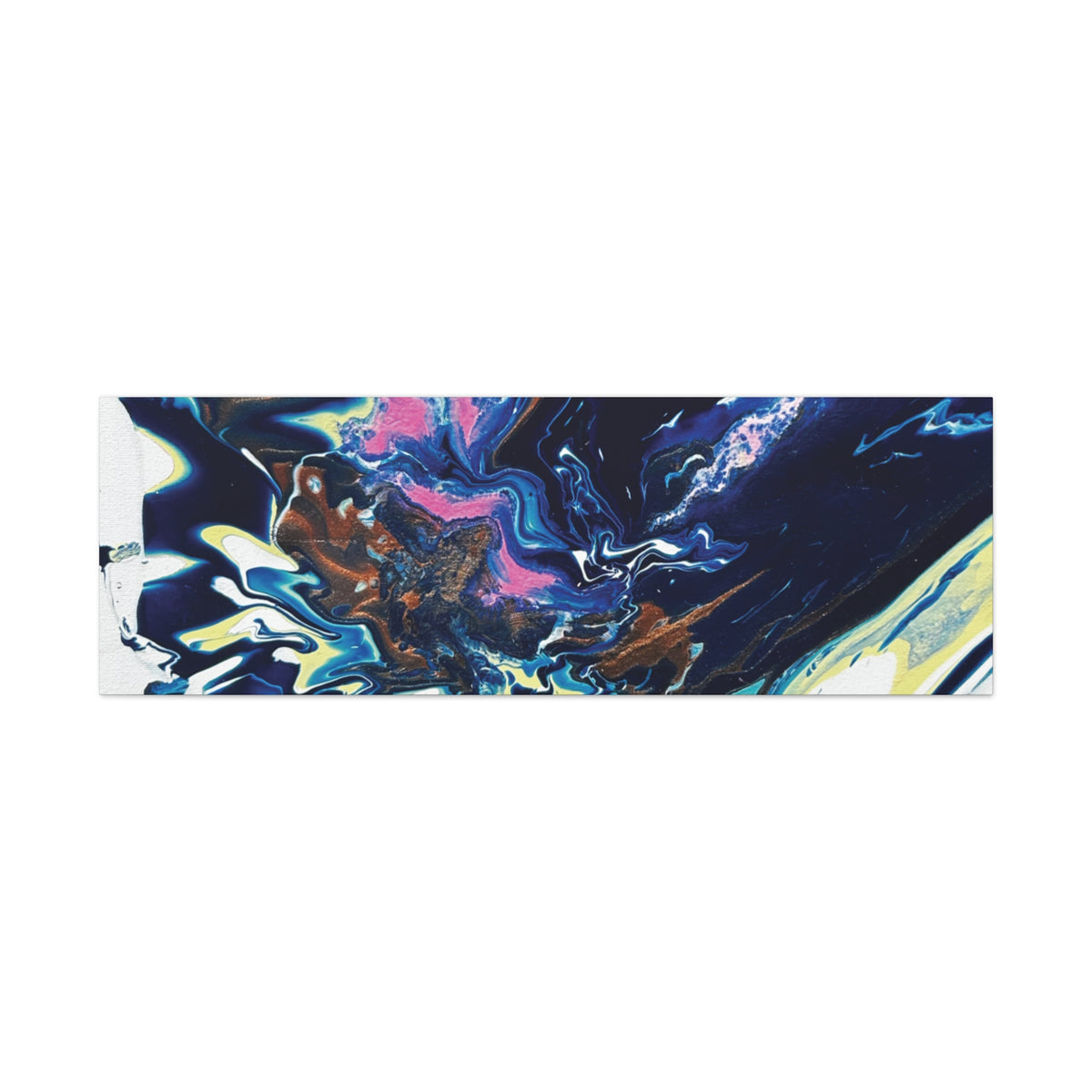 Change Abstract Blue Fluid Art Matte Canvas Print (Stretched Wall Art)