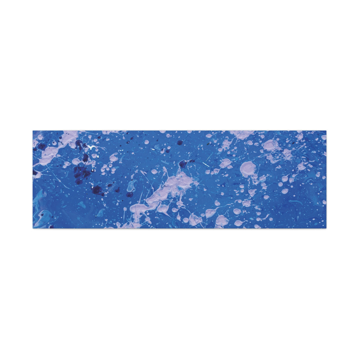 Blue Abstract Splatter Canvas Print  Dots (Matte Stretched 1.25")