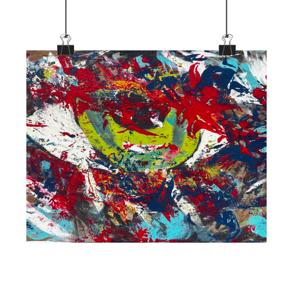 Abstract Color Splash Matte Poster EYE Horizontal Art Print