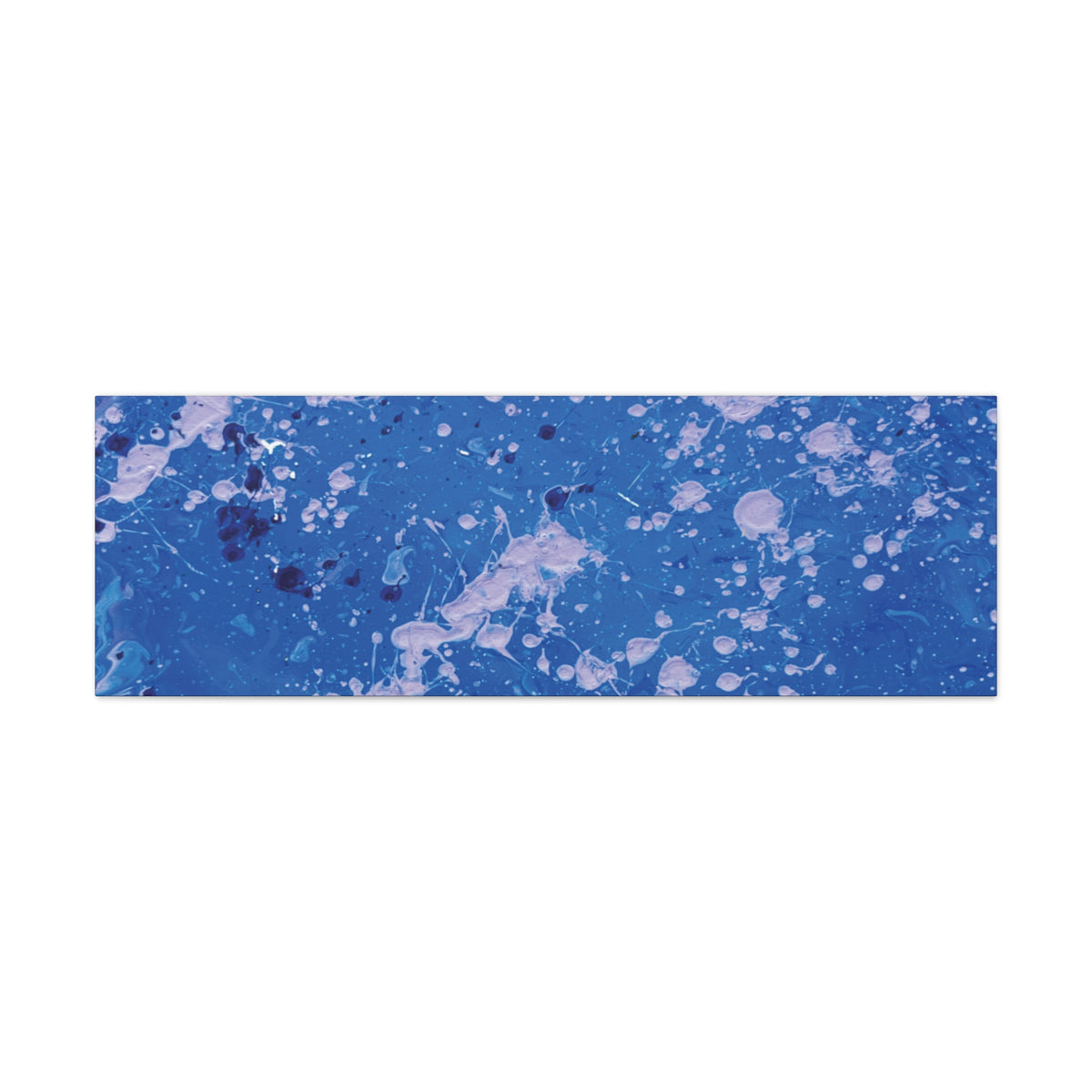 Blue Abstract Splatter Canvas Print  Dots (Matte Stretched 1.25")