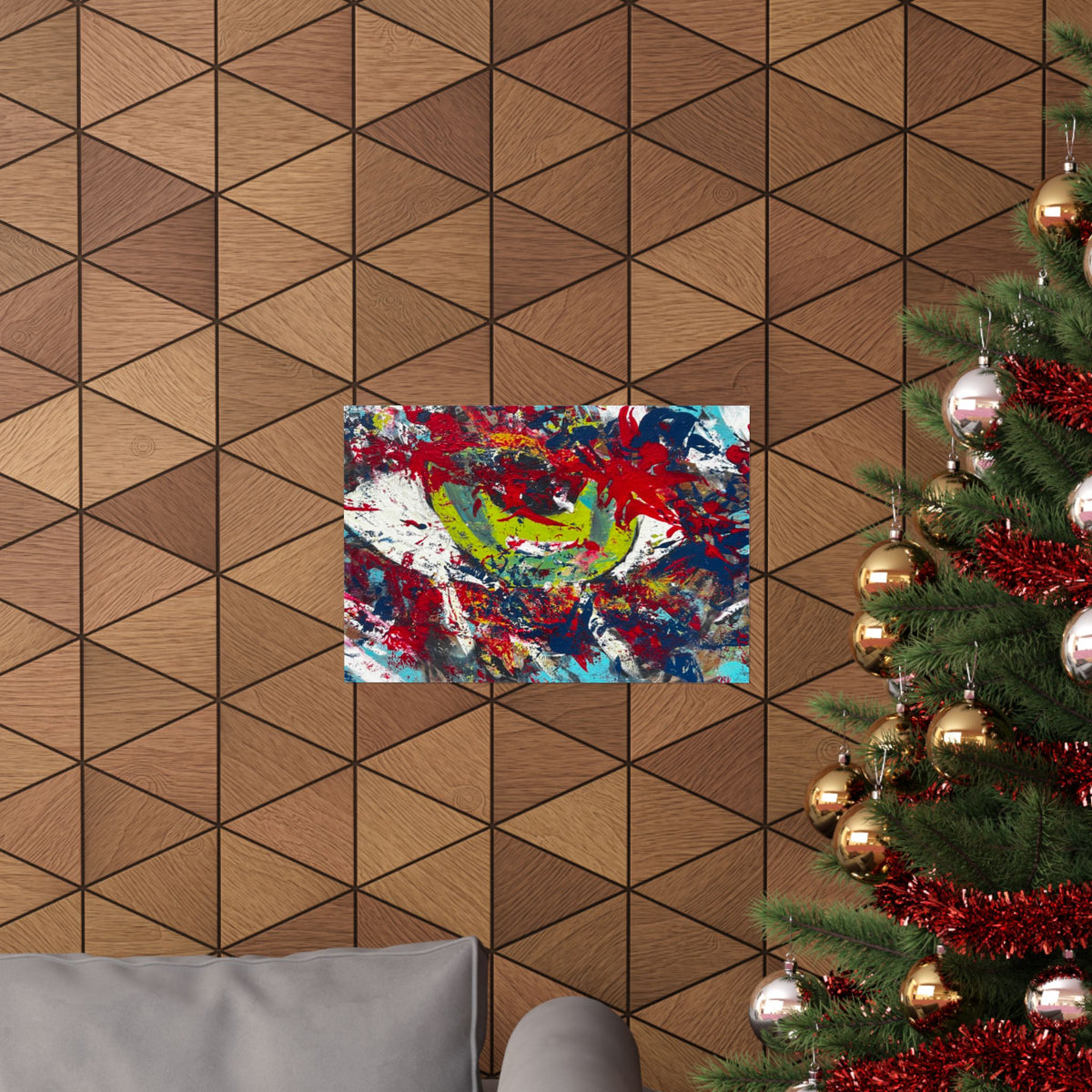 Abstract Color Splash Matte Poster EYE Horizontal Art Print