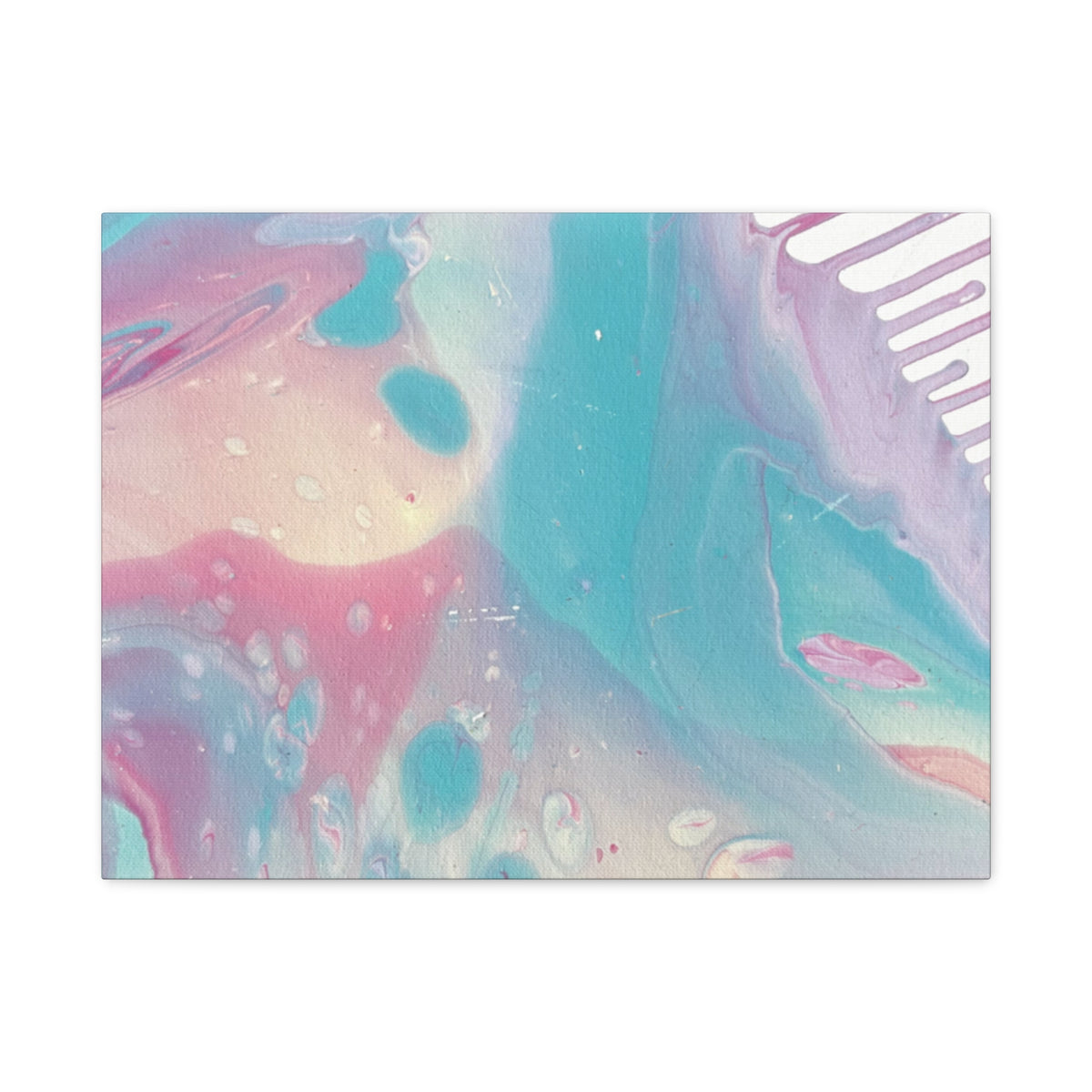 Pastel Fluid Animal Canvas Print Abstract Acrylic Pour Wall Art