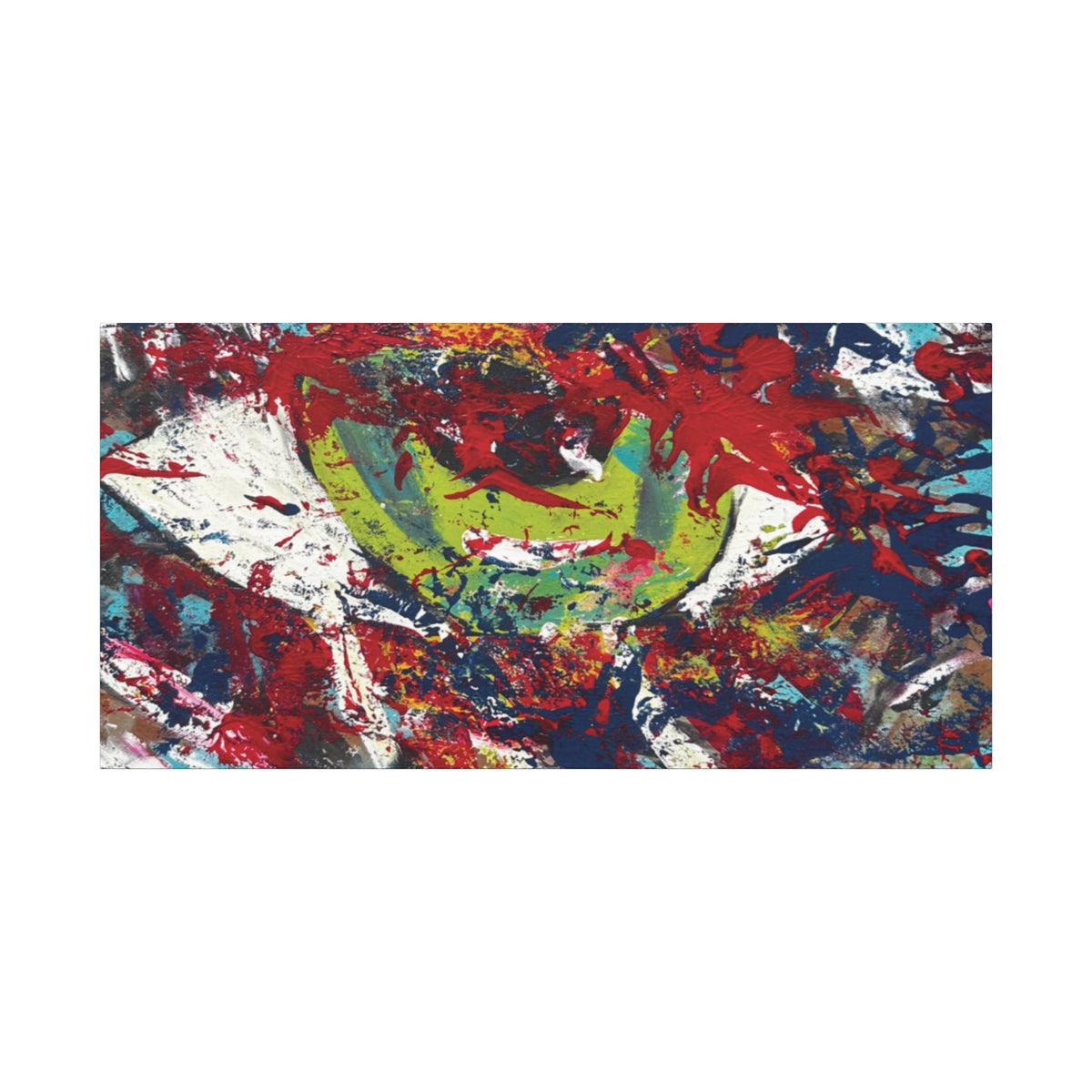 Abstract Burst Matte Canvas Print Eye Colorful Modern Wall Art, Stretched 1.25"