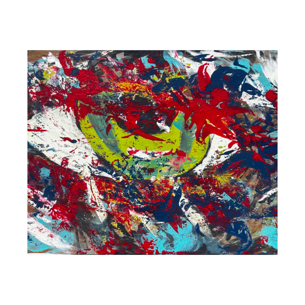 Abstract Color Splash Matte Poster EYE Horizontal Art Print