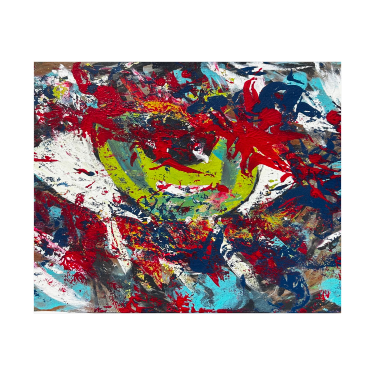 Abstract Color Splash Matte Poster EYE Horizontal Art Print